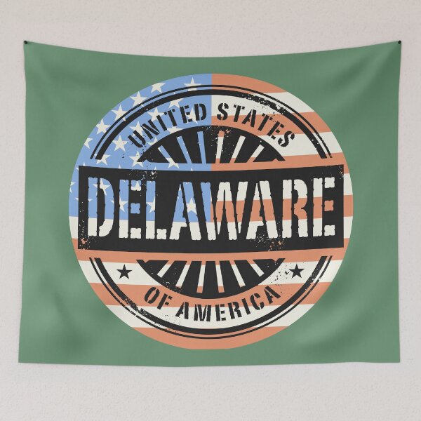 Item preview, Delaware, USA flag designed and sold by studio838.