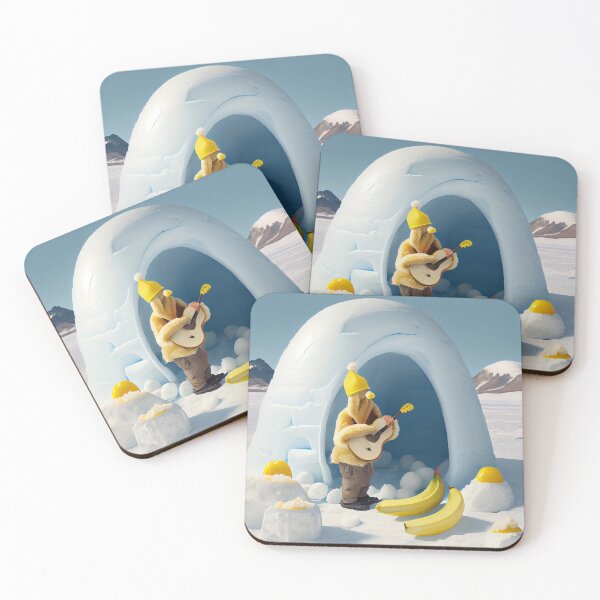 Item preview, Igloo Yodeling with a Banana Digital Painting designed and sold by CodeAndColors.