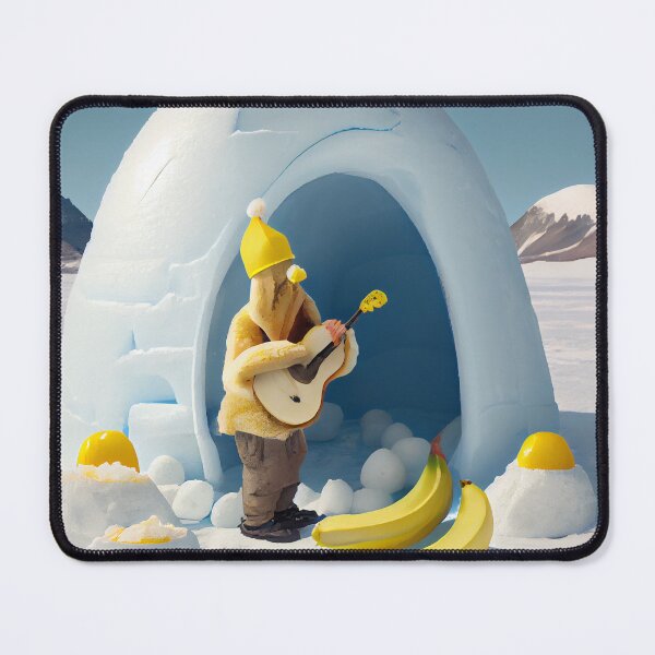 Item preview, Igloo Yodeling with a Banana Digital Painting designed and sold by CodeAndColors.