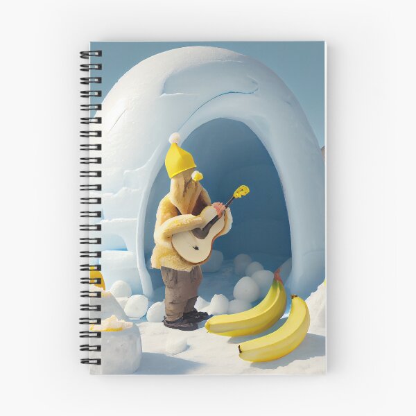 Item preview, Igloo Yodeling with a Banana Digital Painting designed and sold by CodeAndColors.