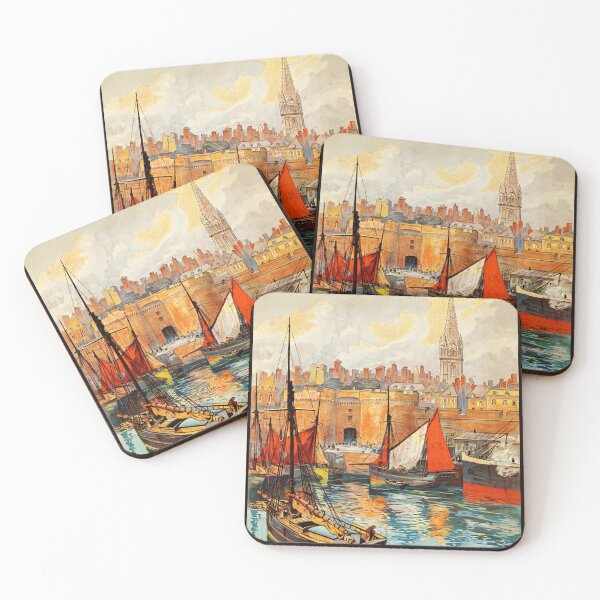Item preview, FRANCE Le Port de Saint Malo 1930s Vintage travel Poster designed and sold by retroposters.