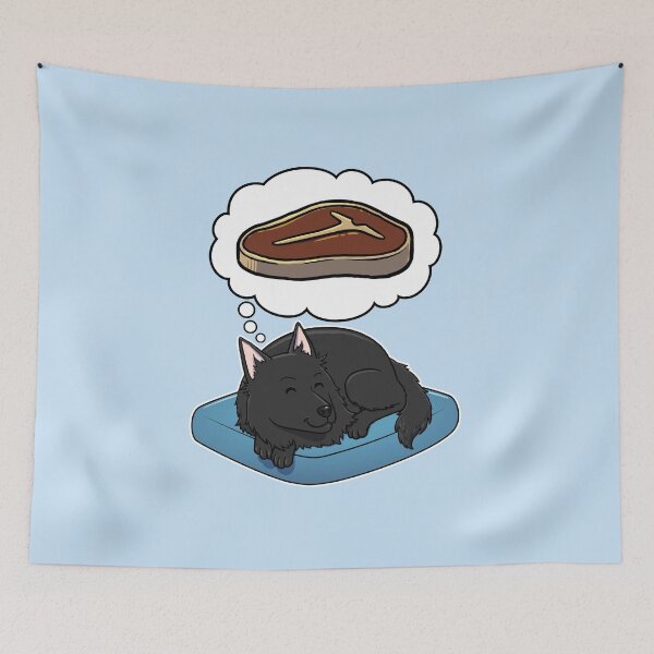 Item preview, Belgian Sheepdog dreaming about Steak designed and sold by DoggieDelights.