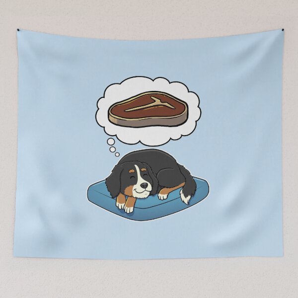 Artikelvorschau, Bernese Mountain Dog dreaming about Steak entworfen und verkauft von DoggieDelights.