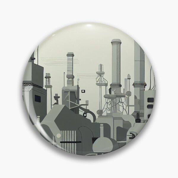 Item preview, Pale Aesthetic Industrial Pattern Digital Painting designed and sold by CodeAndColors.