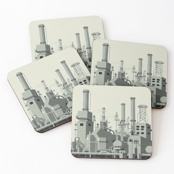 Item preview, Pale Aesthetic Industrial Pattern Digital Painting designed and sold by CodeAndColors.