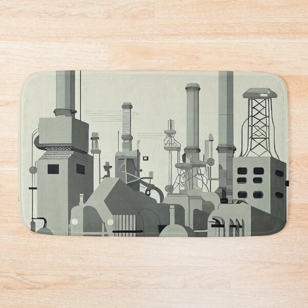 Item preview, Pale Aesthetic Industrial Pattern Digital Painting designed and sold by CodeAndColors.