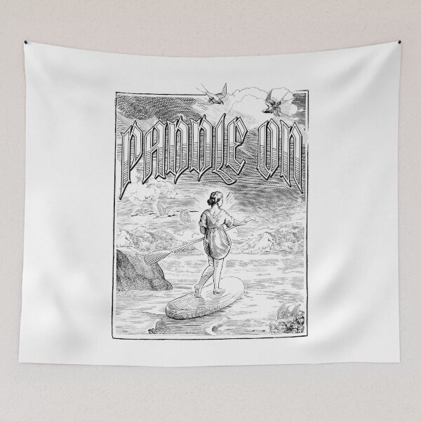 Item preview, Paddle Board Paddling Drawing designed and sold by MarkusShirts.