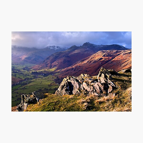 Great Langdale from Blea Rigg - The Lake District Photographic Print