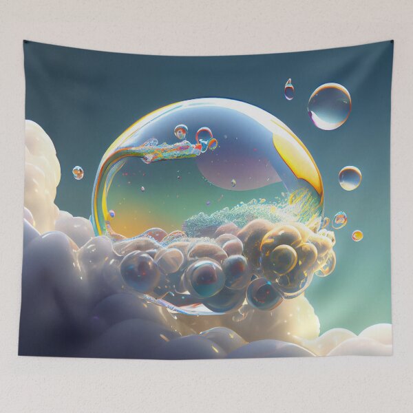 Aperçu de l'œuvre Bubbling Up Digital Painting créée et vendue par CodeAndColors.