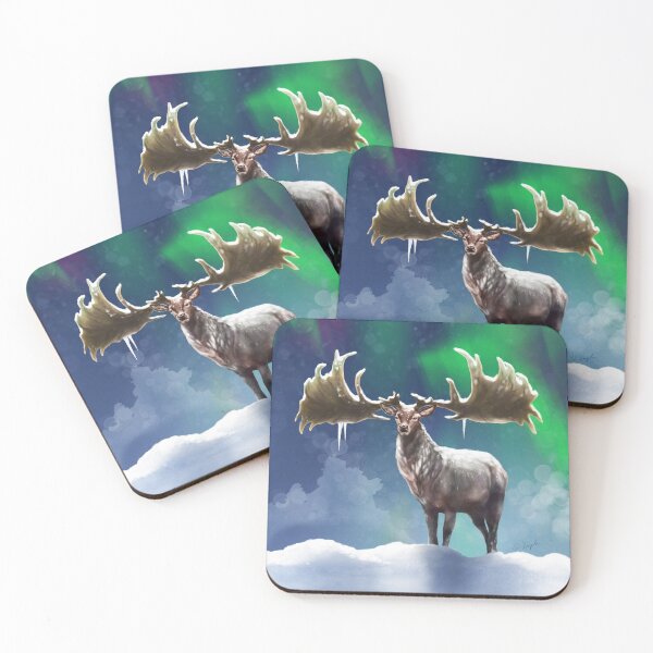 Item preview, Megaloceros giganteus - Irish Elk, Giant Deer, original artwork designed and sold by Naturascopia.