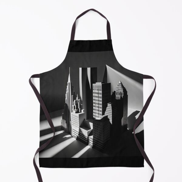 Item preview, A stylized and minimalist black and white photograph of a cityscape designed and sold by AI-RDROP.