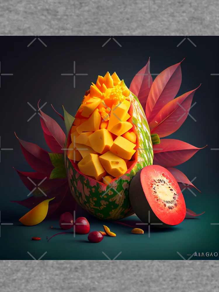 Thumbnail 6 von 6, Leichter Pullover, Mango and Clover A Colorful Hue Digital Painting designt und verkauft von CodeAndColors.