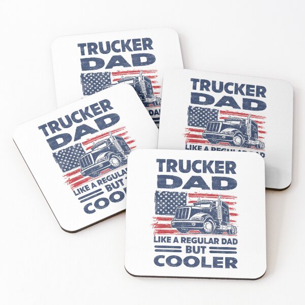 Item preview, Trucker dad like a regular dad but cooler american flag truck driver  designed and sold by Majesticoo.