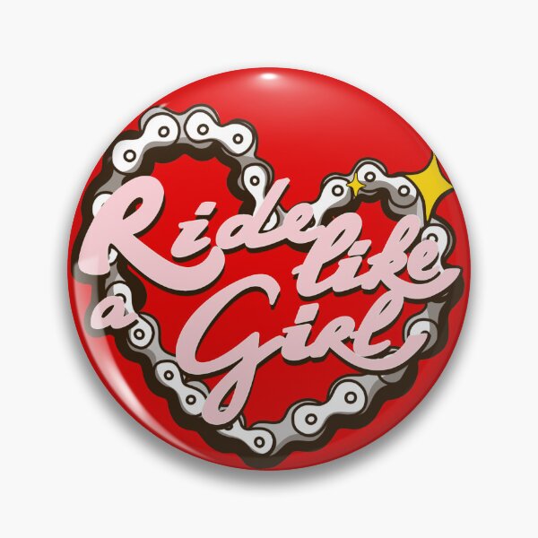 Item preview, Copy of Ride like a Girl in pink on red designed and sold by Itsdomd.
