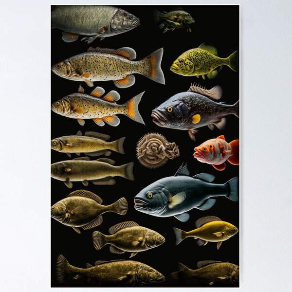 Fishkeeping Fish Species Biology Types Of Aquarium Fish Poster