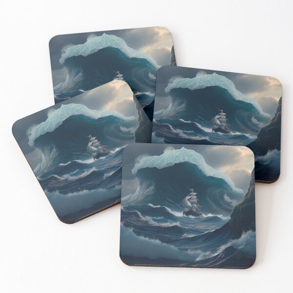 Item preview, The Pebbles Odyssey A Churning Sea Digital Painting designed and sold by CodeAndColors.