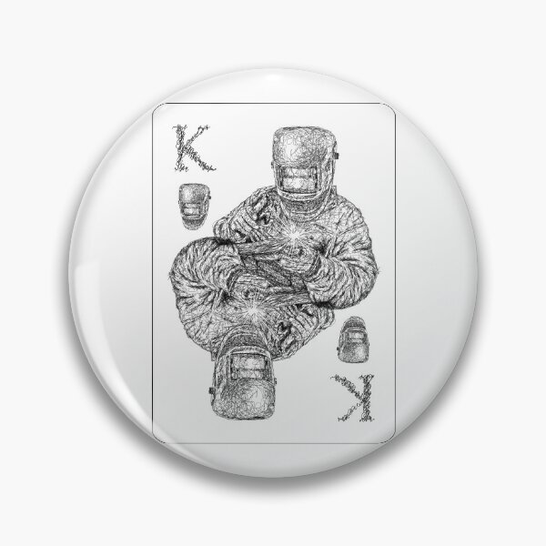 Artikelvorschau, King Welder playing card black scribble art entworfen und verkauft von KondeHipe.