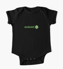 Android Logo (typography + mascot) One Piece - Short Sleeve
