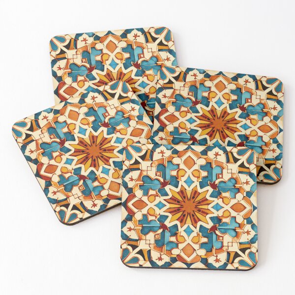 Item preview, Ancient Impressionist Detailed Moroccan Pattern Digital Painting designed and sold by CodeAndColors.