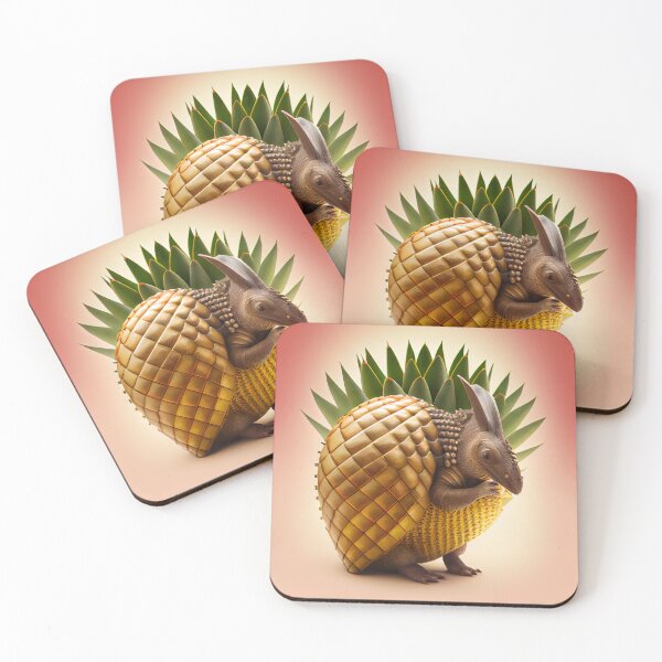 Item preview, Pineapple Love An Armadillo Valentine Digital Painting designed and sold by CodeAndColors.