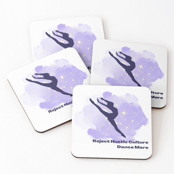Item preview, Reject Hustle Culture - Dance More (Purple/Female Silhouette) designed and sold by T-WoodCreations.