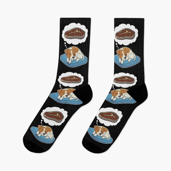 Item preview, Jack Russell Terrier dreaming about Steak designed and sold by DoggieDelights.