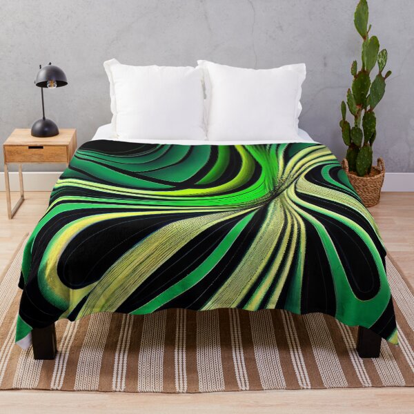 Item preview, Intense Irregular Green Line Pattern Digital Painting designed and sold by CodeAndColors.