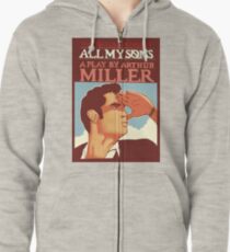 all my sons playbill top Zipped Hoodie