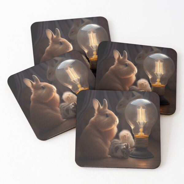 Item preview, Spectacle of Furry and bulbs Digital Painting designed and sold by CodeAndColors.