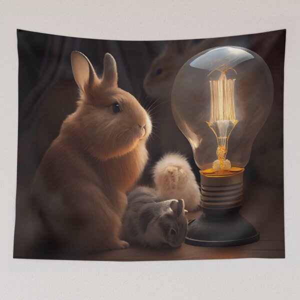 Item preview, Spectacle of Furry and bulbs Digital Painting designed and sold by CodeAndColors.