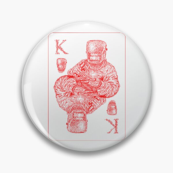 Artikelvorschau, King Welder playing card red scribble art entworfen und verkauft von KondeHipe.