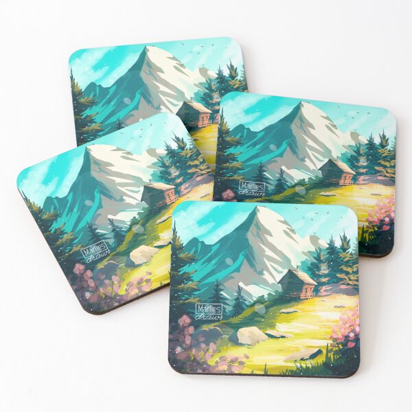 Item preview, Cozy cabin in the mountains designed and sold by marliesdraws.