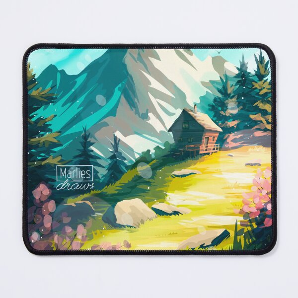 Item preview, Cozy cabin in the mountains designed and sold by marliesdraws.
