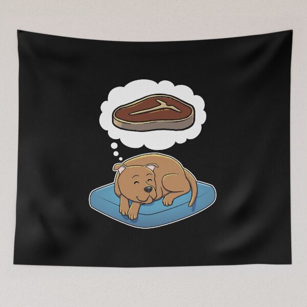 Artikelvorschau, Staffordshire Bull Terrier dreaming about Steak entworfen und verkauft von DoggieDelights.