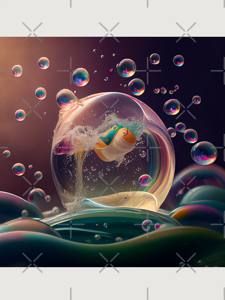 Thumbnail 6 von 6, Premium Oversized Pullover, Bubbling Up Digital Painting designt und verkauft von CodeAndColors.
