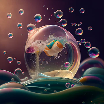 Vorschaubild zum Design Bubbling Up Digital Painting von CodeAndColors