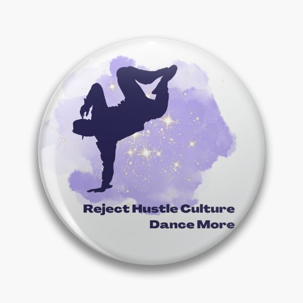 Item preview, Reject Hustle Culture - Dance More (Purple/Male Silhouette) designed and sold by T-WoodCreations.