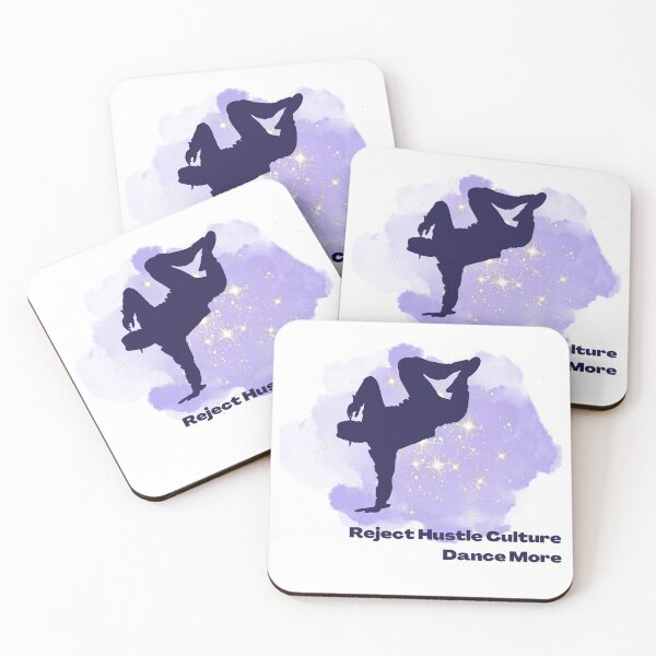 Item preview, Reject Hustle Culture - Dance More (Purple/Male Silhouette) designed and sold by T-WoodCreations.