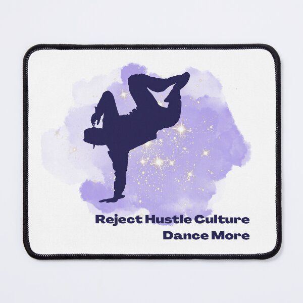 Item preview, Reject Hustle Culture - Dance More (Purple/Male Silhouette) designed and sold by T-WoodCreations.