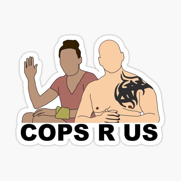 CBS Survivor Sarah & Tony- Cops R Us Sticker