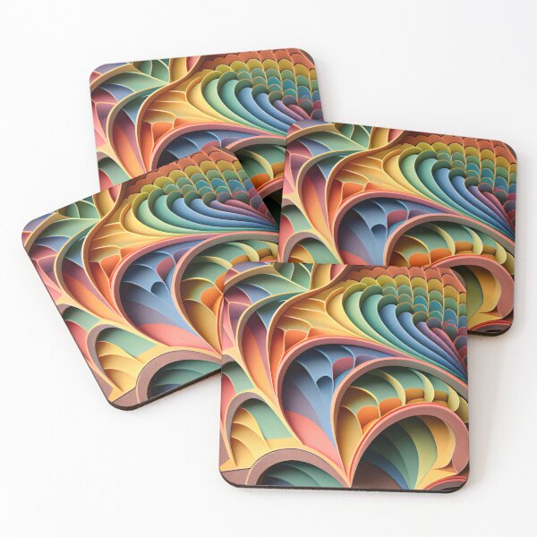 Item preview, Clay Rainbow Delicate Transitional Pattern Digital Painting designed and sold by CodeAndColors.