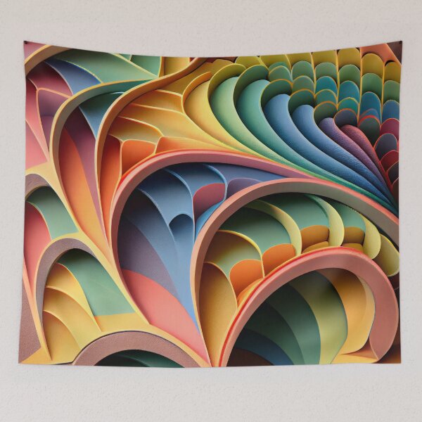 Item preview, Clay Rainbow Delicate Transitional Pattern Digital Painting designed and sold by CodeAndColors.