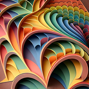Vorschaubild zum Design Clay Rainbow Delicate Transitional Pattern Digital Painting von CodeAndColors