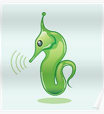Alien Sea horse Poster