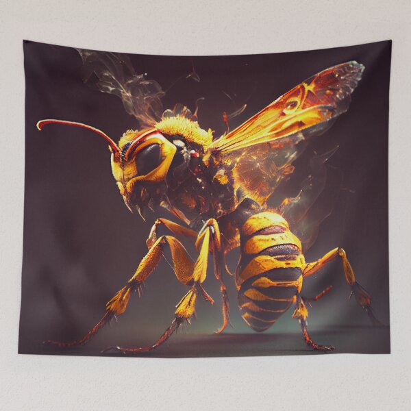 Aperçu de l'œuvre The Power of the Wasp. Digital Painting créée et vendue par CodeAndColors.