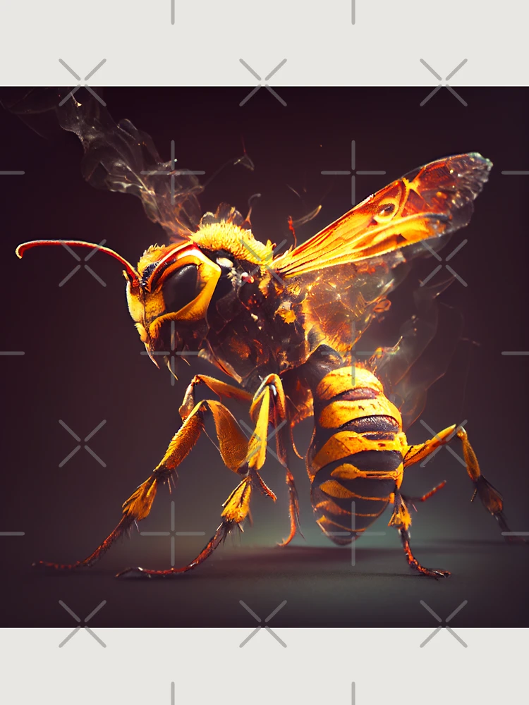 Thumbnail 6 von 6, Premium Oversized Pullover, The Power of the Wasp. Digital Painting designt und verkauft von CodeAndColors.