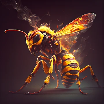 Vorschaubild zum Design The Power of the Wasp. Digital Painting von CodeAndColors