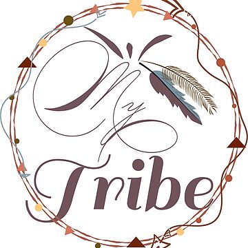 Artwork thumbnail, Bohemian, My Tribe, arrows, feathers, triangles, circles by CreativeContour