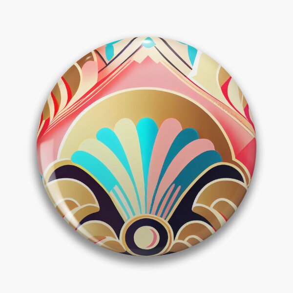 Artikelvorschau, Kawaii Art Deco Pattern Digital Painting entworfen und verkauft von CodeAndColors.