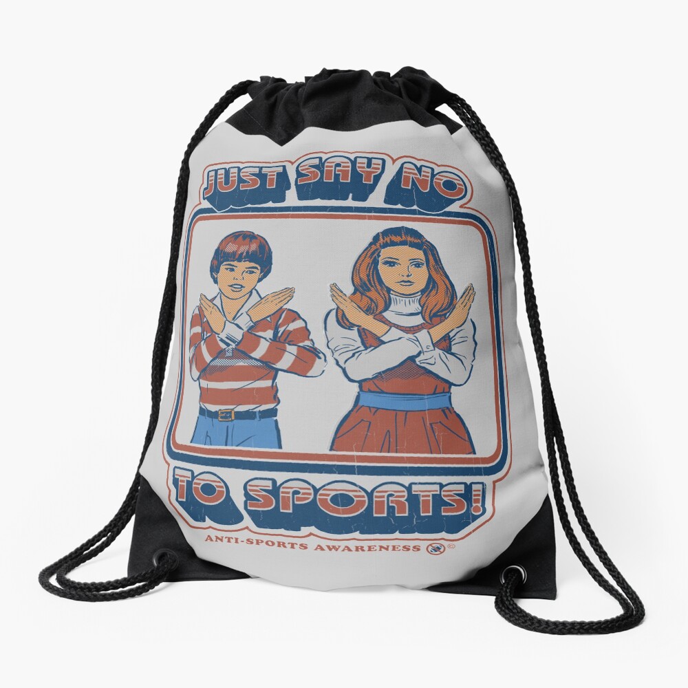 Say No to Sports Drawstring Bag